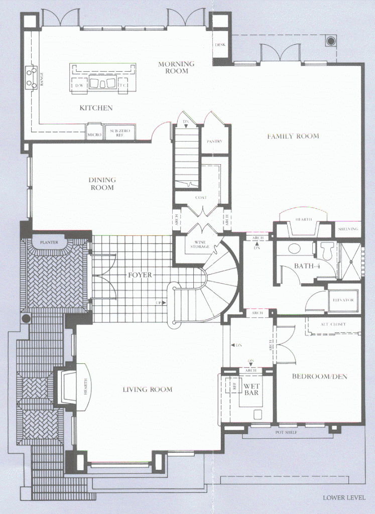 Bel Air Crest Canyon Homes Floor Plans- Romani Lower Level